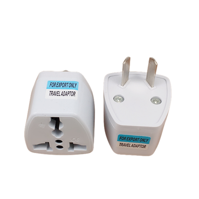 Universell japan cn oss pluggadapter internasjonal au storbritannia eu til usa amerikansk reise elektrisk pluggkonverter strømadapter stikkontakt: Grå