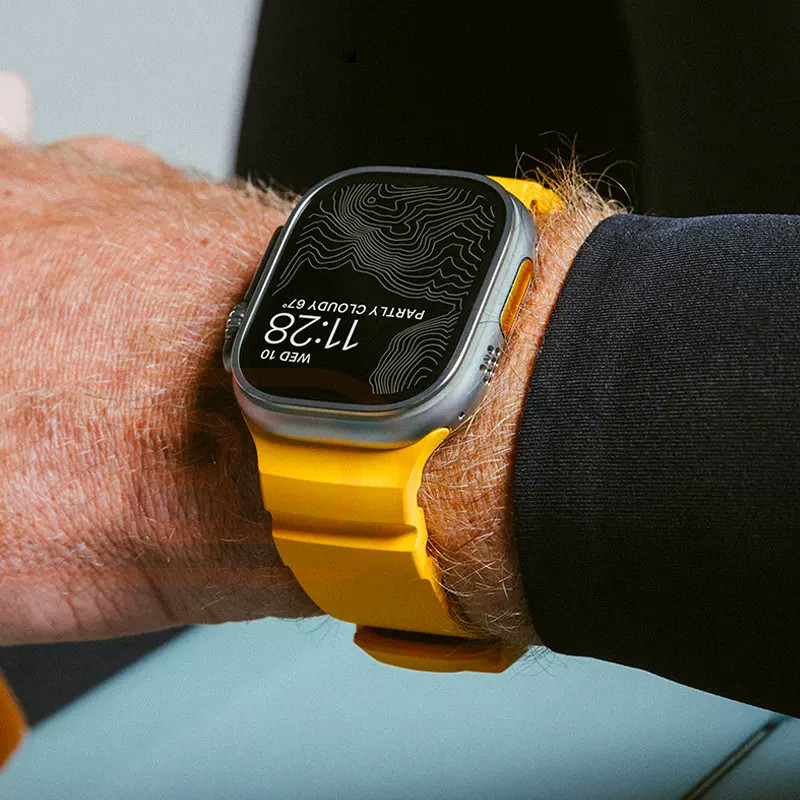 Silikonrem sportsarmbånd til iwatch ultra 2 apple watch 10/9/8/1/2/3/4/5/6/7 46mm 49mm 45mm til watch 41 44 40 38 42mm