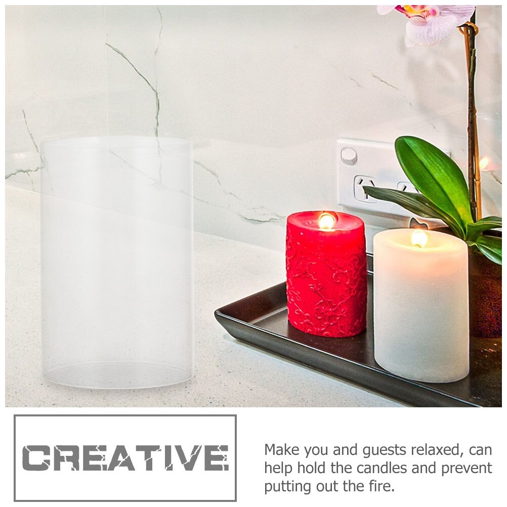Glass Candle Cover Table Glass Candle Sleeves Wedding Centerpieces for Table