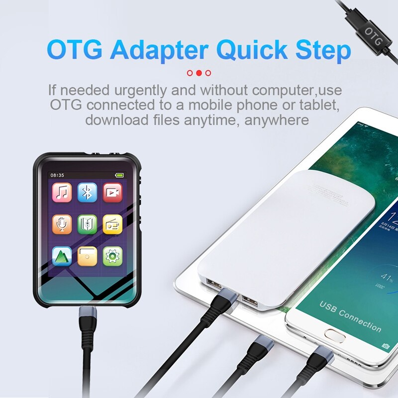 Walkman Recorder MP3 Player Walkman FM Radio Bluetooth Large Sn E-Book