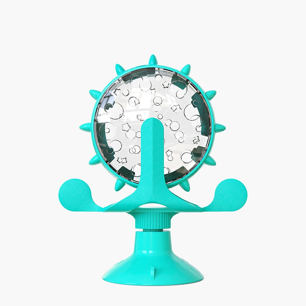 Interactive Treat Leaking Toy for Small Dogs Original Slow Dog Feeder Funny Dog Wheel Pet Products Accessories for: Blue / Without Box