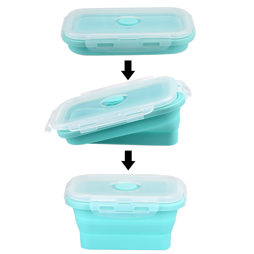 3 Stks/set Opvouwbare Siliconen Gunstig Lunchbox Keuken Accessoires Bento Dozen Lunchbox Voedsel Fruit Salade Opbergdoos