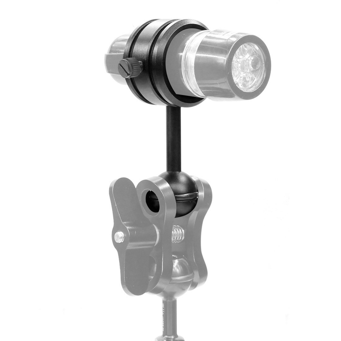 Diving 1" Ball to YS Head Clip Arm Flashlight Ballhead Fixed Joint for Gopro 8 7 Action Camera Underwater Butterfly Clamp Mount