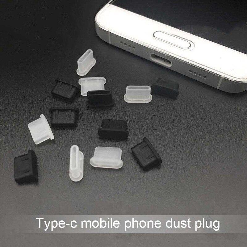 5pcs Dustproof Cover Cap Jack Charger Plug Type-C Port Anti-dust For Mobile Phone VH99