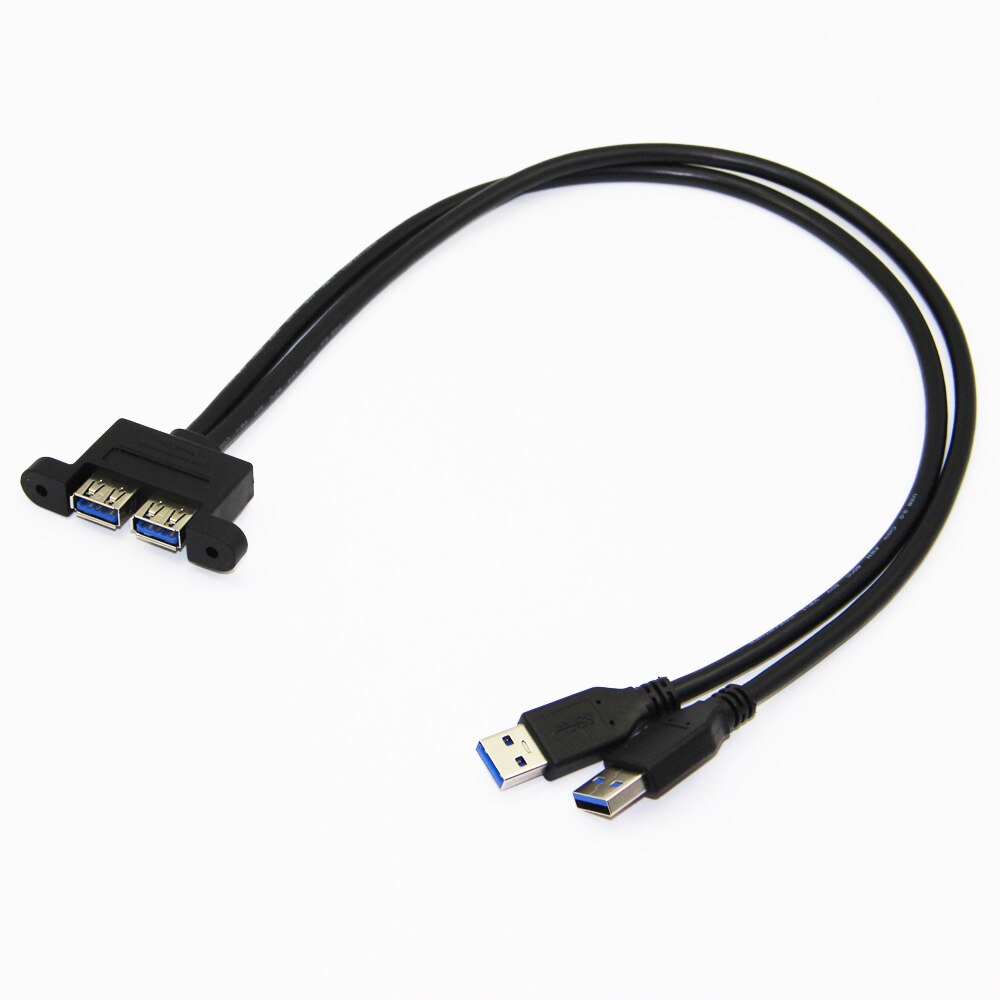 Lballist Dual Usb 3.0 Male Naar Dual Usb 3.0 Vrouwelijke USB3.0 Verlengkabel 30Cm 50Cm 1M 1.5M 2M