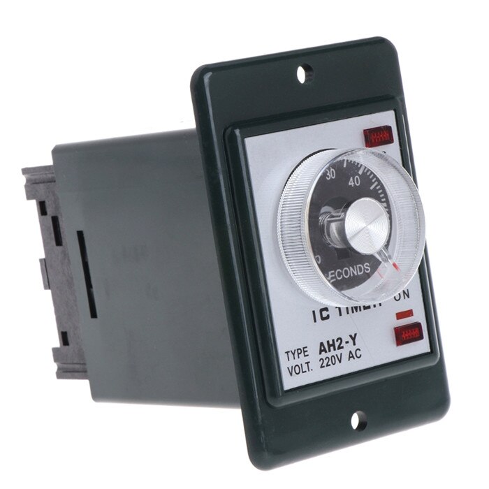 0-60 seconds/minutes Power On Delay Timer Time relay w socket base AC 220V AH2-Y -M20: 60seconds