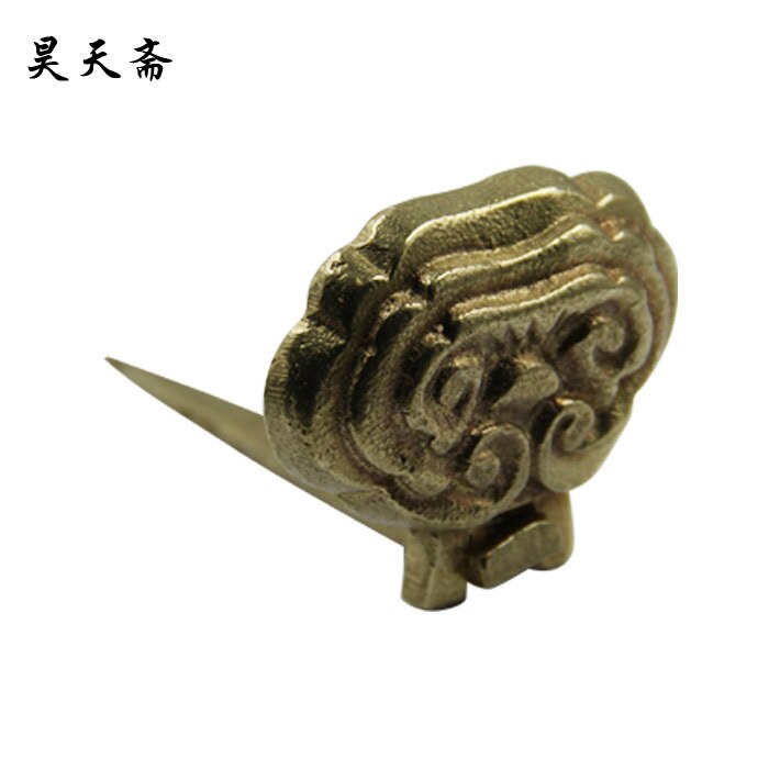 [haotisk vegetarisk] kinesisk antik kobbermalet ramme hængende krog loop htm -016 plaque toto barn