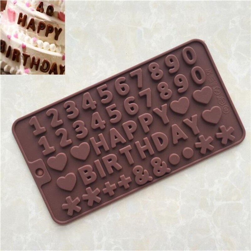 Alfabet Nummer Cakevorm Siliconen Mal Fondant Verjaardag Taart Decoreren Gereedschappen Chocolade Gumpaste Mold Zoetwaren