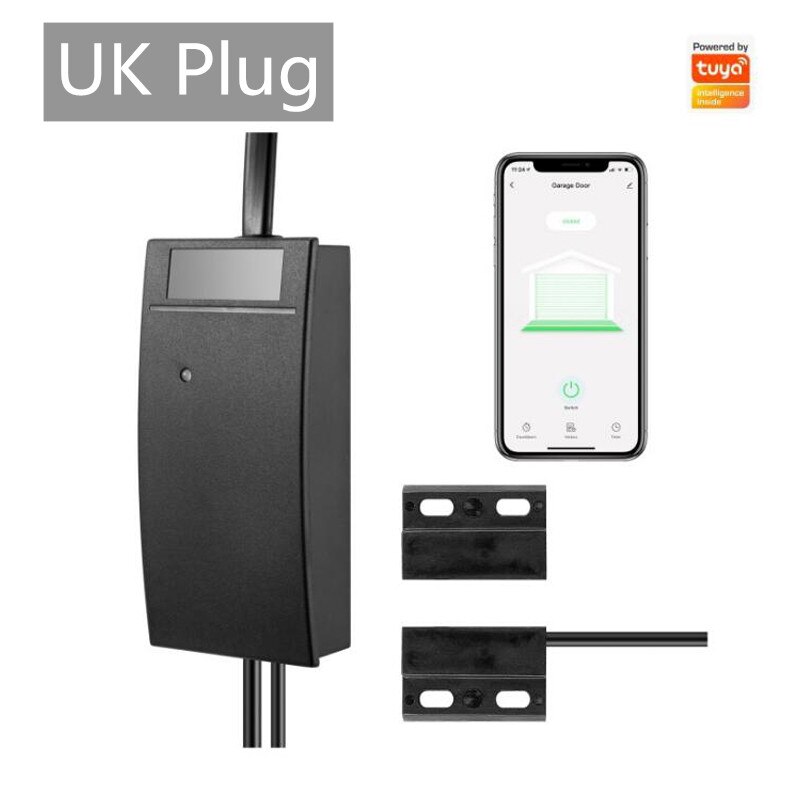 Tuya Wifi Garage Door Switch Intelligent Garage Door APP Remote Conrtrol Wireless Controller Work with Alexa Google Home: UK Plug