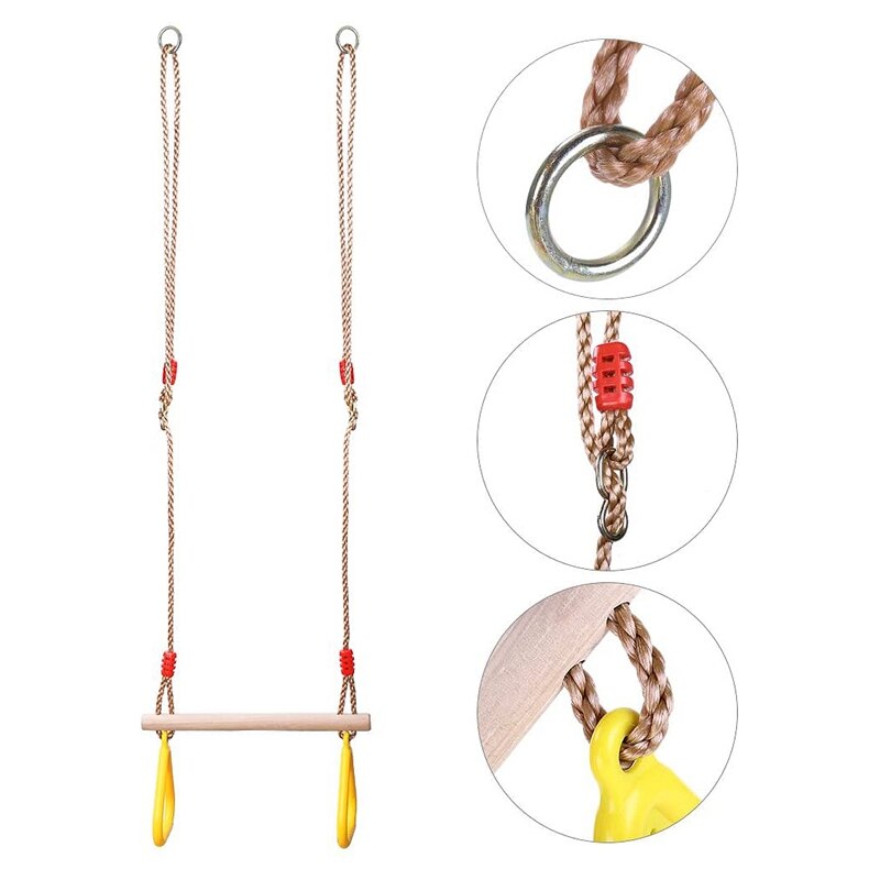 Kids Outdoor Indoor Houten Trapeze Schommel Ringen Grappig Spel Speelgoed Voor Hof Yard Garden Chhildren Kids Play Game