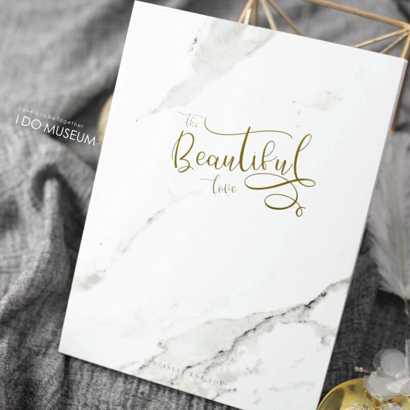 Cartel en este patrón de mármol, libro de firmas de boda, Página interior en blanco, suministros para de boda