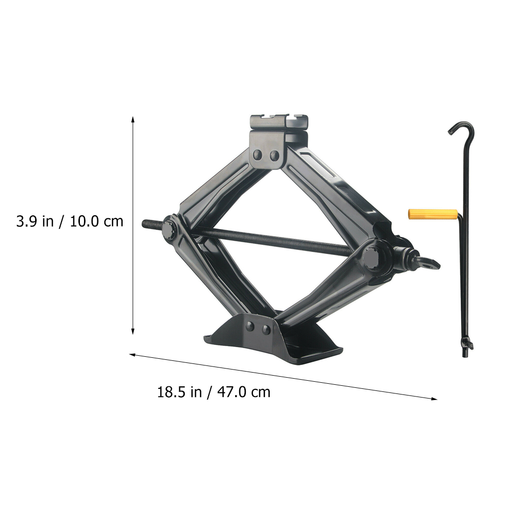 1 kit de manivelle pliable pour voiture, 3 tonnes, cric à bascule, poignée pliante, ciseaux