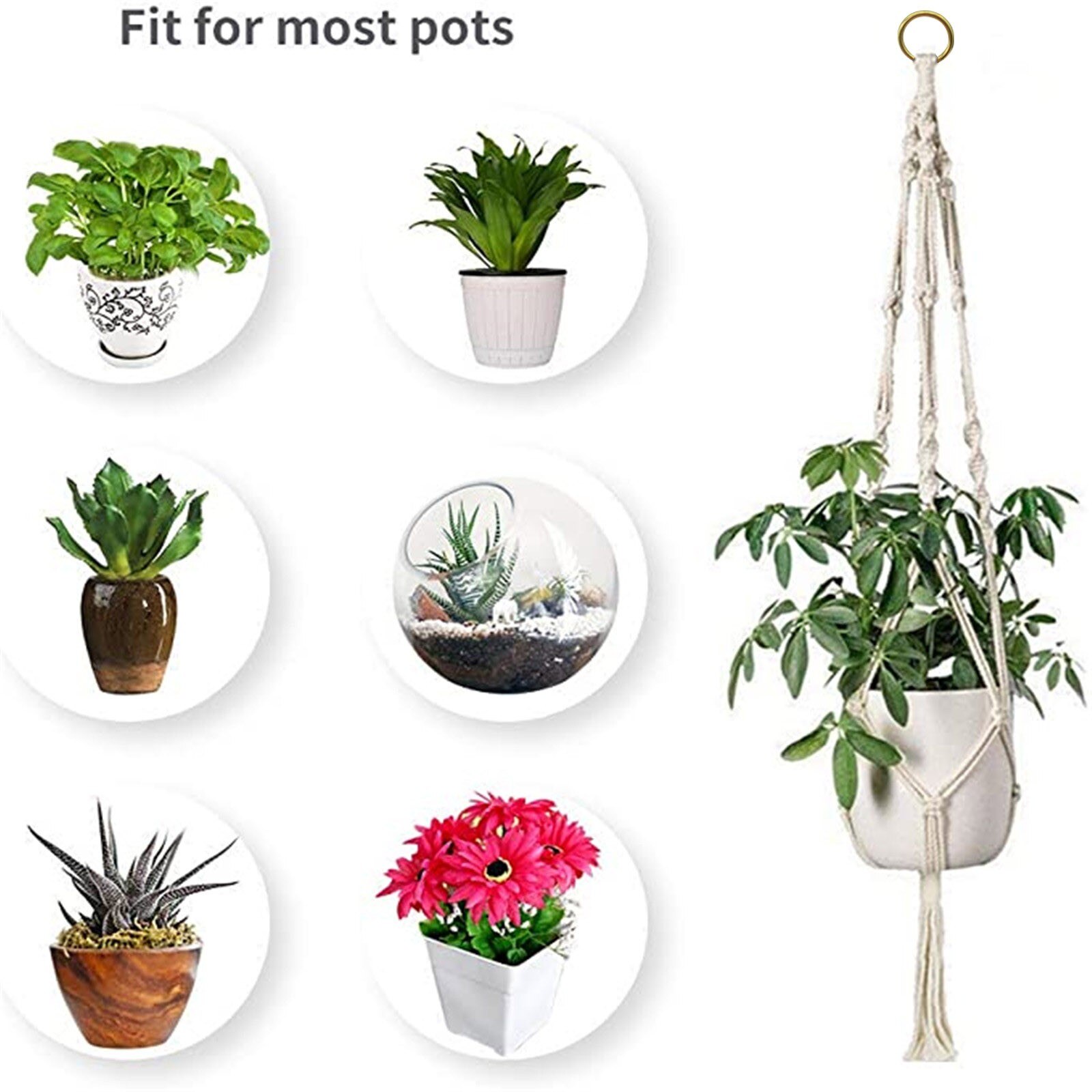 Exquisite Hand-woven Lace Wall-mounted Balcony Garden Decoration 12-piece Set Balcony Storage Hanger Flowerpot Tray Basket Liner