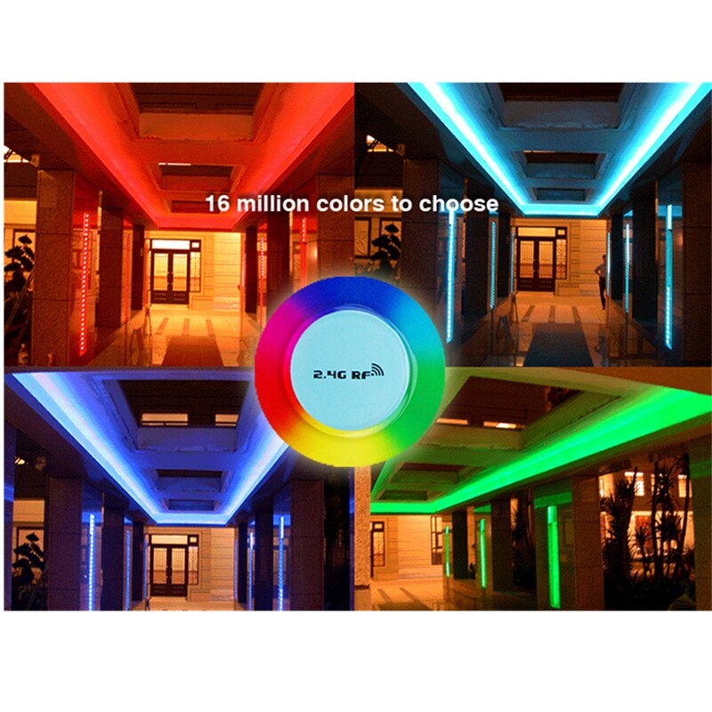 MiBoxer FUT020 2.4GHz RGB LED Strip Controller for 5050 3528 3014 LED Strip Light DC12V/24V 5Keys Touch LED Wireless Controller