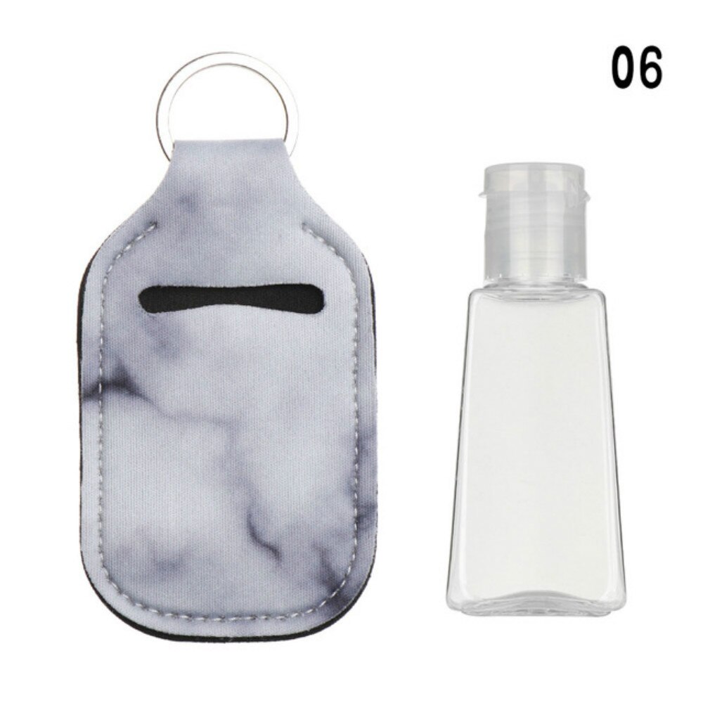 1PC 30ml Empty Hand Sanitizer Bottle Mini Portable Travel Silicone Disinfect Gel Bottles Refillable Bottles with Keychain Ring