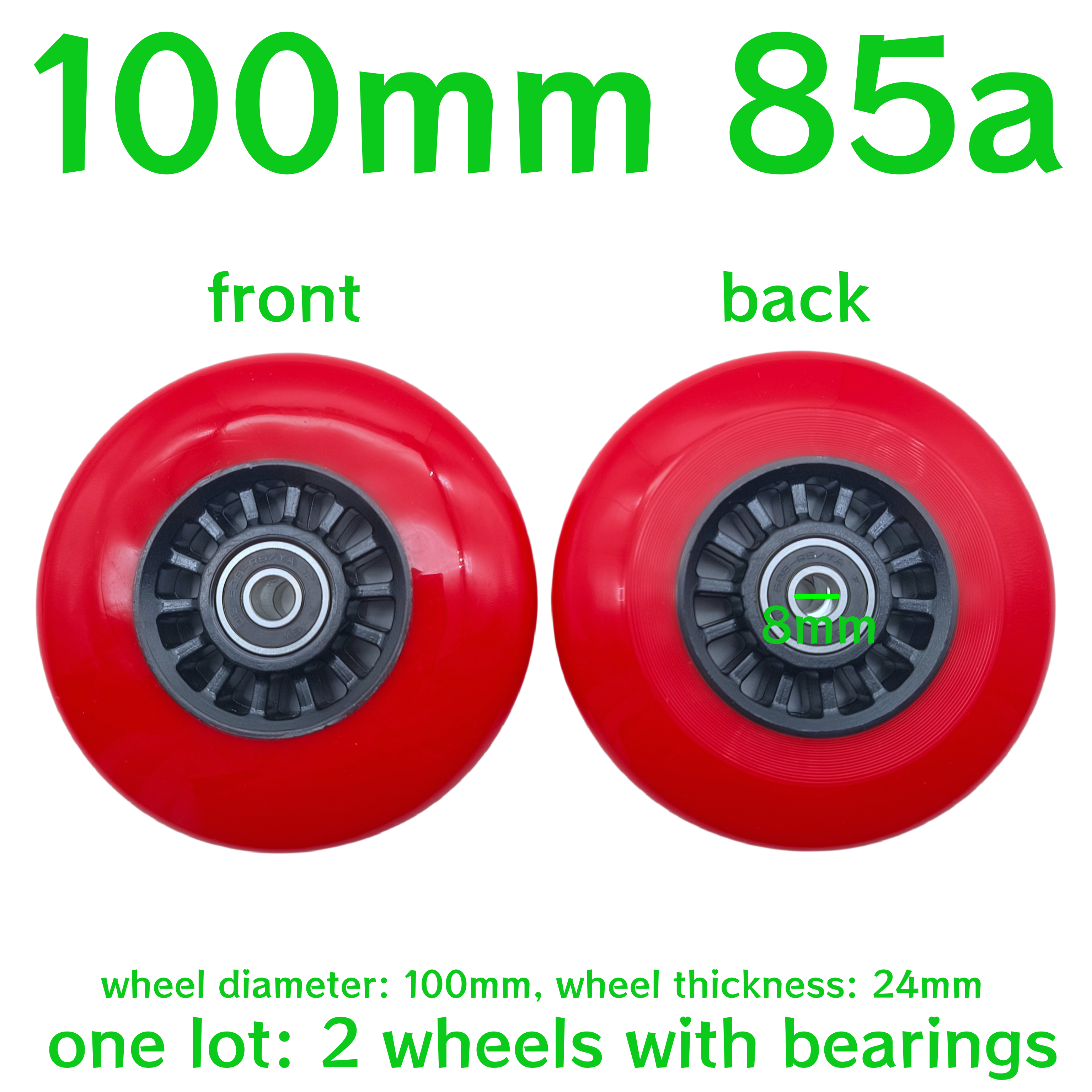 scooter accessories skate wheel scooter wheel 90mm 110mm 120mm 125mm wheel thickness 24mm 2wheels/lot: MULTI