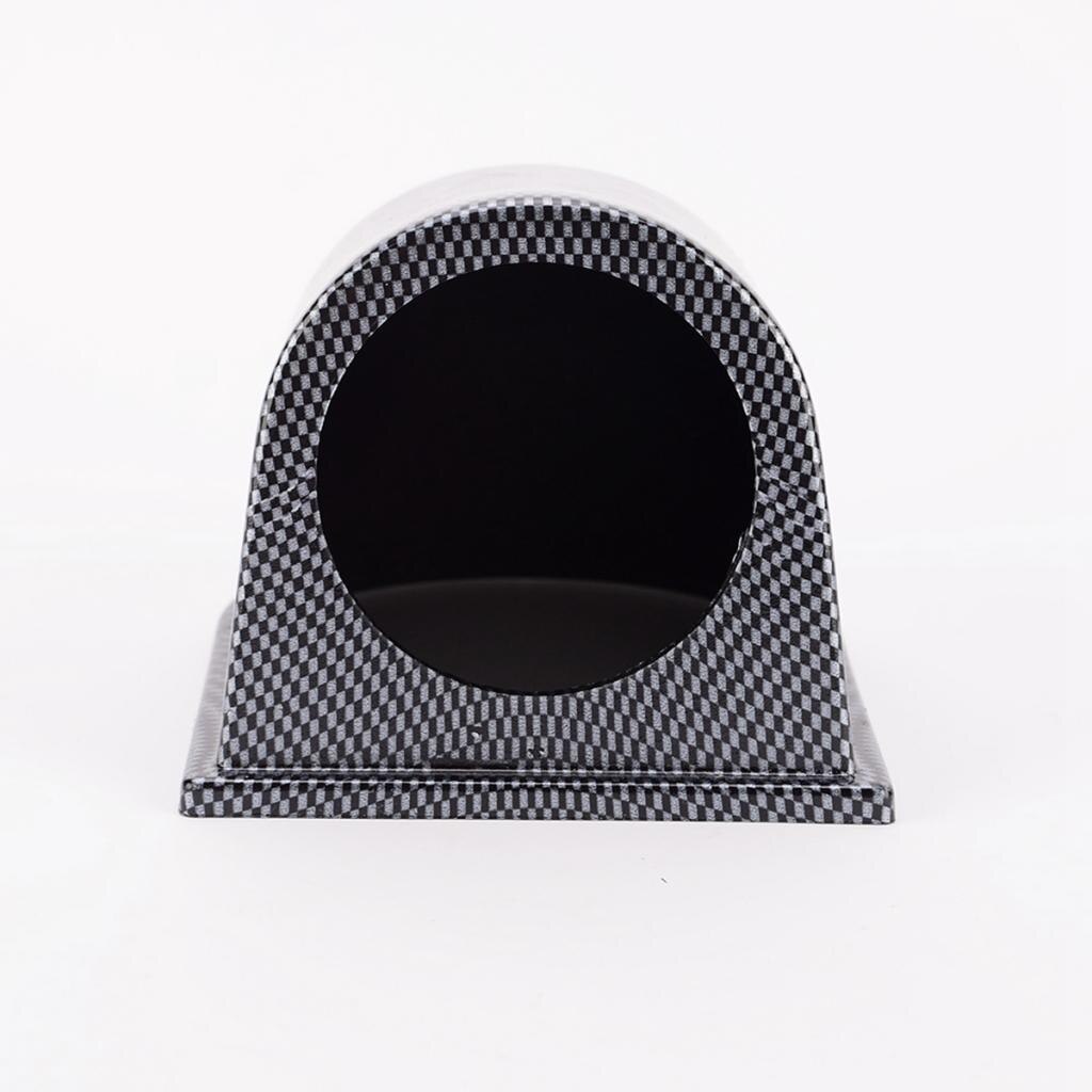 Car Carbon Fiber Universal Single Gauge Dash Pod with Dome Lip