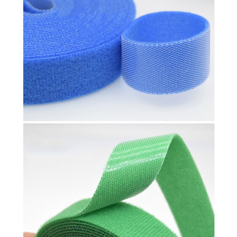Magical Glue Self-Adhesive Tape Strap Hoop Loop Strap Velcro Closure Tape Scratch Roll Fastening Tape 1Roll 2cm*5m Color