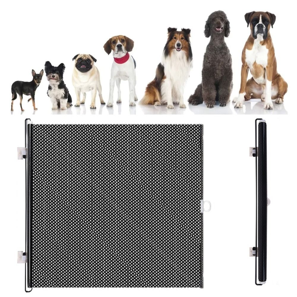 Garde rétractable clôture porte barrière universelle boîtier de sécurité pour animaux de compagnie pliant avec crochet enfant barrière clôtures escaliers