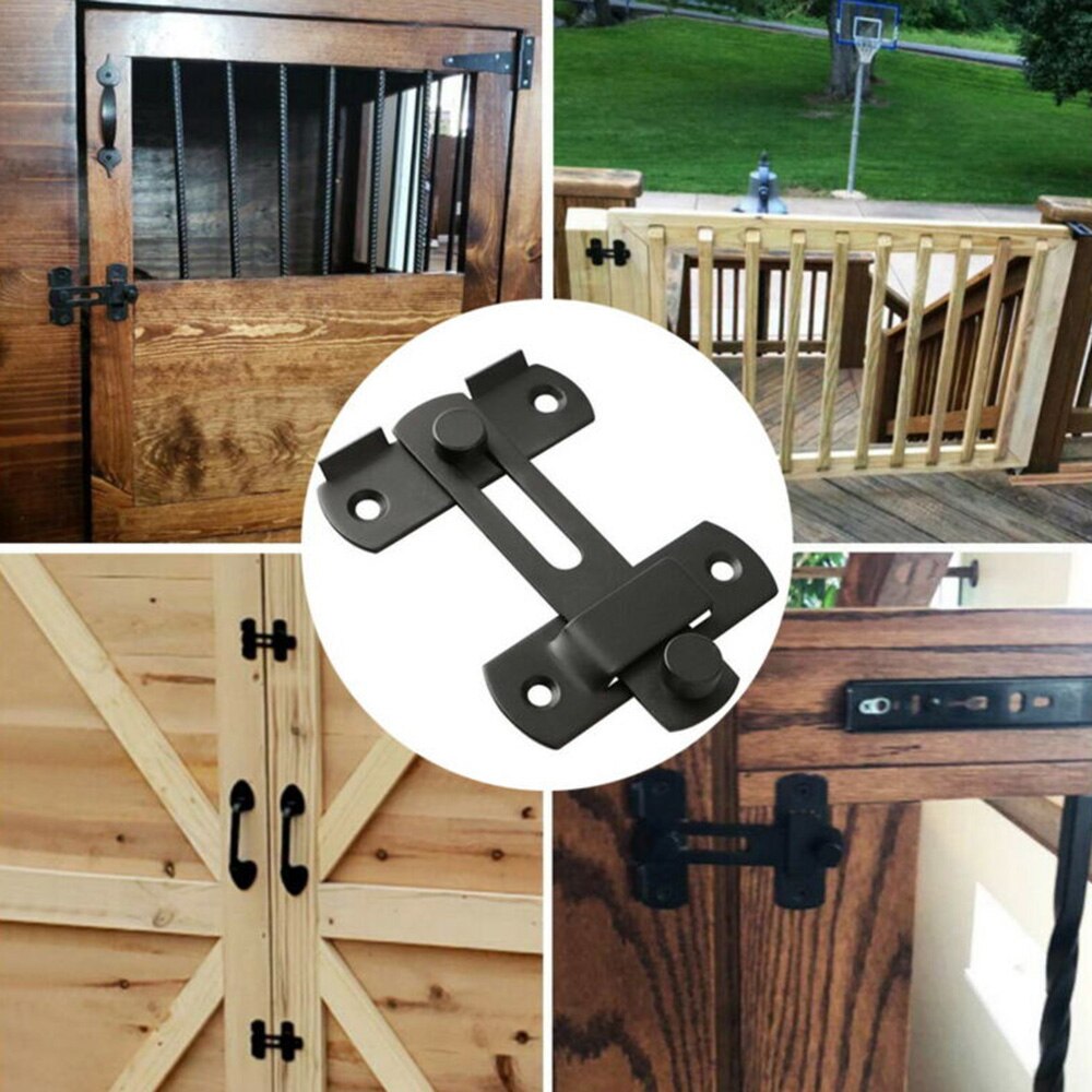 Matte Black Stainless Steel Gate Latches Flip Latch Safety Door Bolt Latch Lock Latch Home Security Sliding Locks Window Wooden