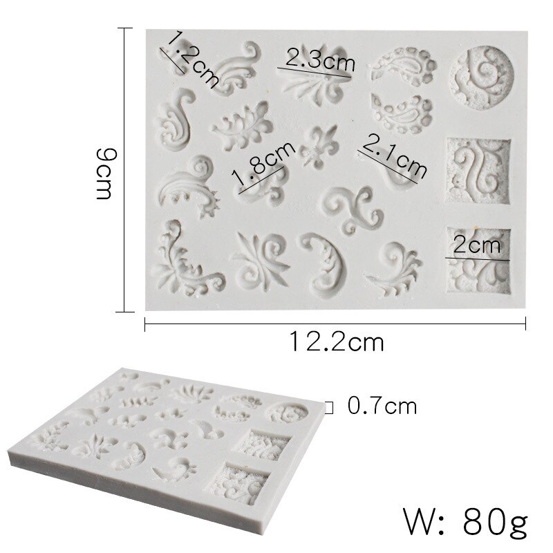 DIY Clay Paisley Pattern Stampo Cemento Epoxy Resin Molds Jewelry Making 3d Wall Panel Molds for Plaster