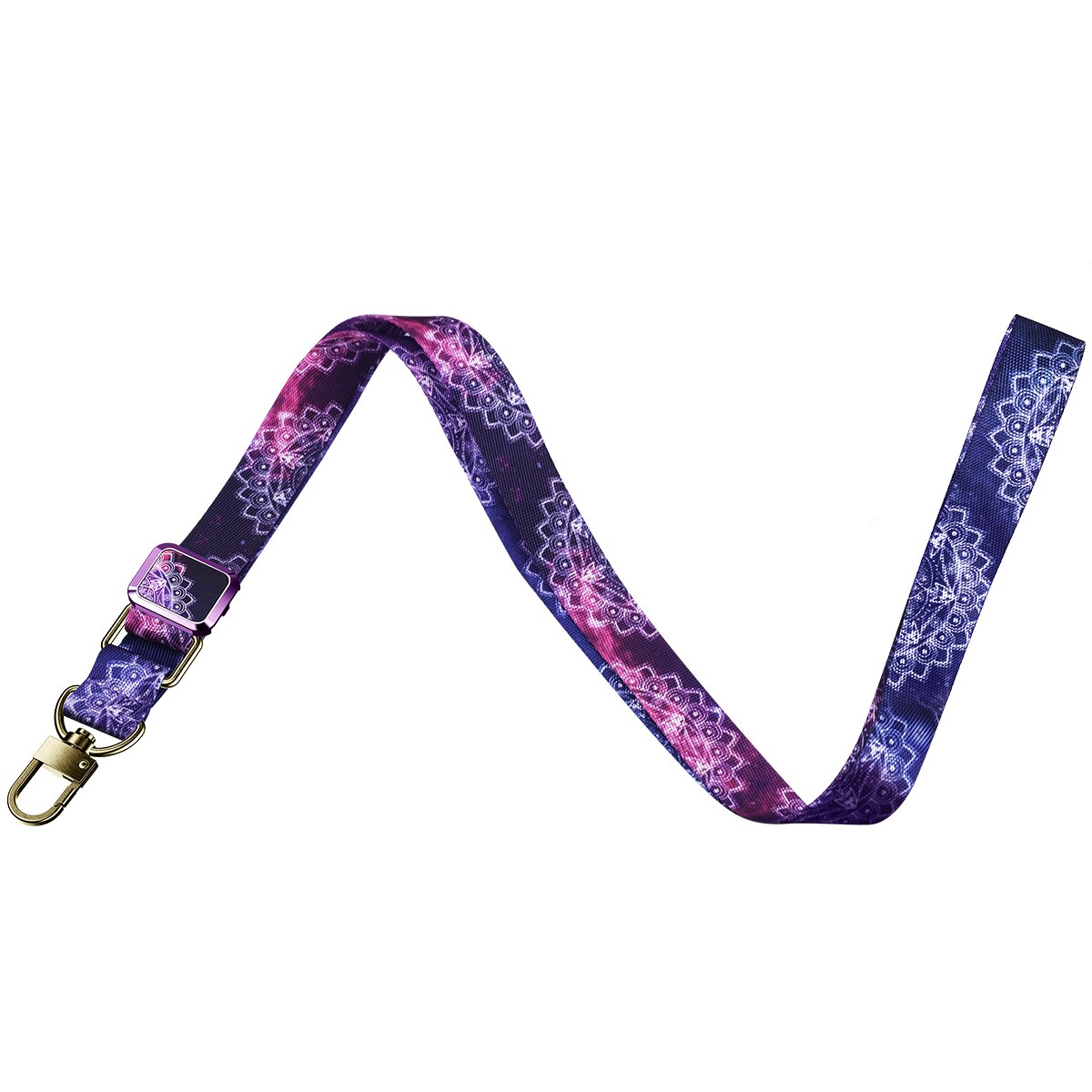 640*20Mm Luxe Sleutelhanger Bandjes Touw Mobiele Telefoon Charm Neck Strap Lanyard Voor Id Card Holde Keycord Diy lariat Touw Patroon: Purple