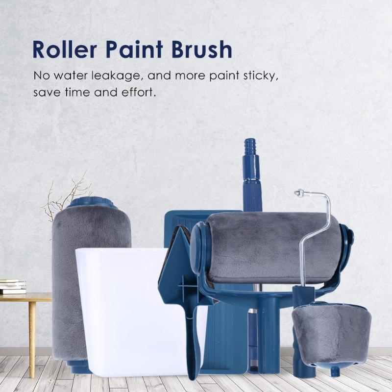 6/7pcs Paint Roller Brush Paint Runner Pro Roller DIY Wall Painting Brushes Set Wall Handle Use Wall Decorative Brushes Sets