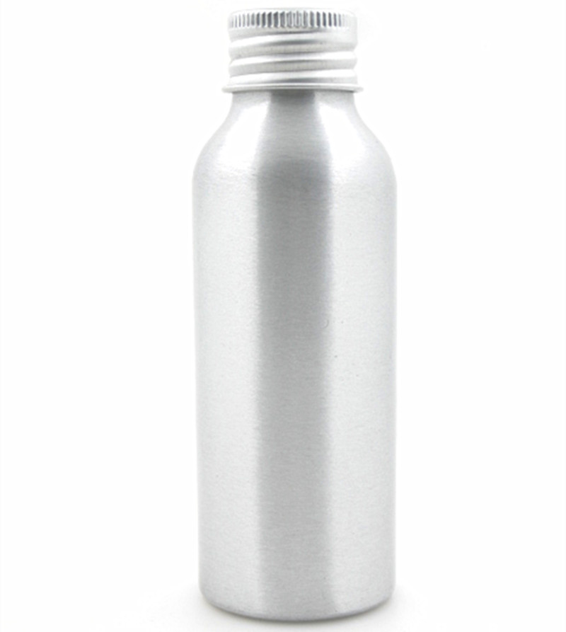 100ml aluminium Flessen, lege ronde sliver metalen fles met bekleed goud/zilver aluminium cap