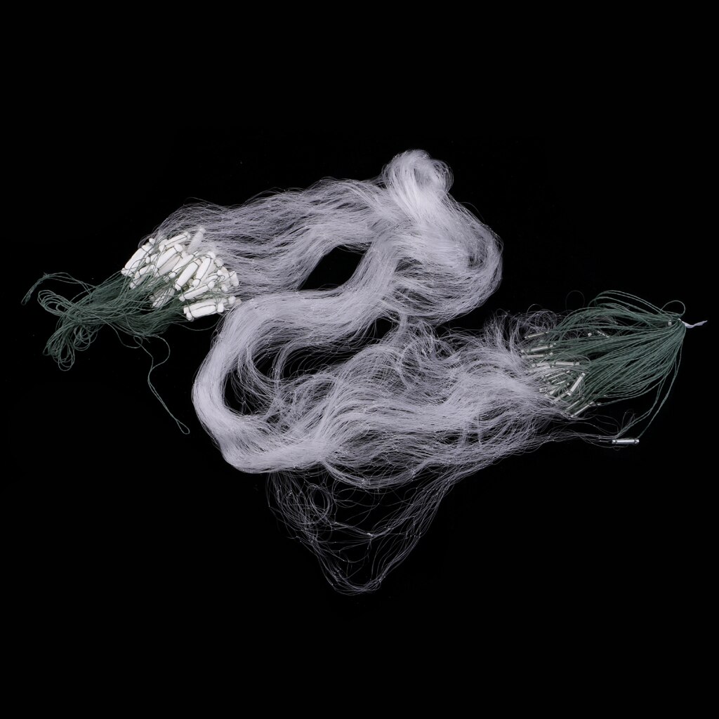 15m x 1.2m Clear Green Fishing Net Single Mesh Nylon Durable Accessories Float Trap Monofilament Small Mesh Gill