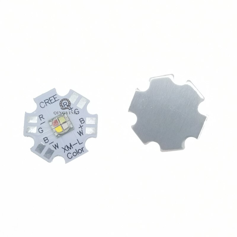 5Pcs 10W Cree Xlamp Xm-L Xml Rgbw Rgb Wit Of Rgb Warm Witte Kleur High Power Led Emitter 4 Chip Met 20Mm Ster Pcb Heatsink