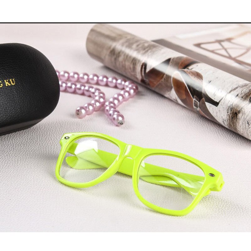 RBROVO Clear Glasses Frame Women Transparent Spectacle Frames Square Eyeglasses Frame Women Vintage Optical Frame Female: YingYellow-T