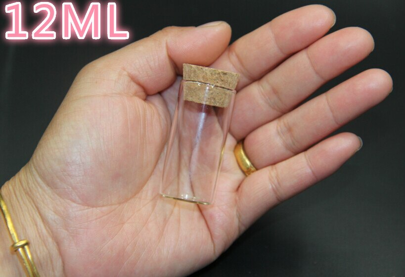 8 Stuks 24*50 Mm 12 Ml Buis Glazen Flessen Wishing Fles Lege Bericht Flesjes Sample Opslag Mason Jars met Kurk Ornamenten