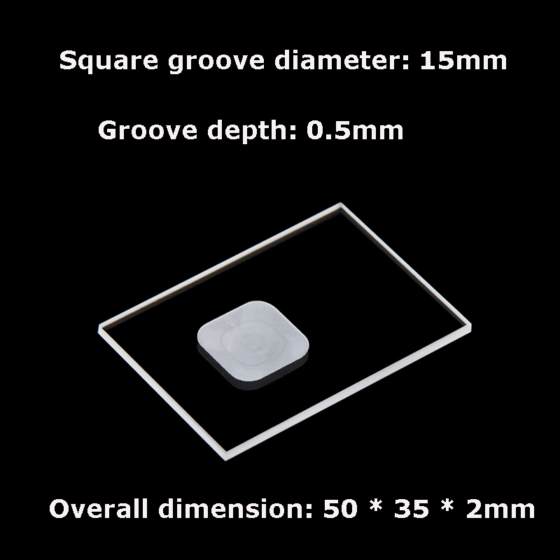 Quartz Glass Slice XRD Sample Groove Test Slice Groove Glass Square Groove Round Groove Frosted Slotted Slice