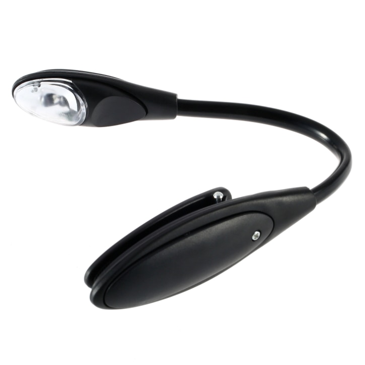 Icoco 1 Pc Mini Flexibele Clip-On Bright Book Light Laptop Witte Led Boek Lezen Licht Lamp