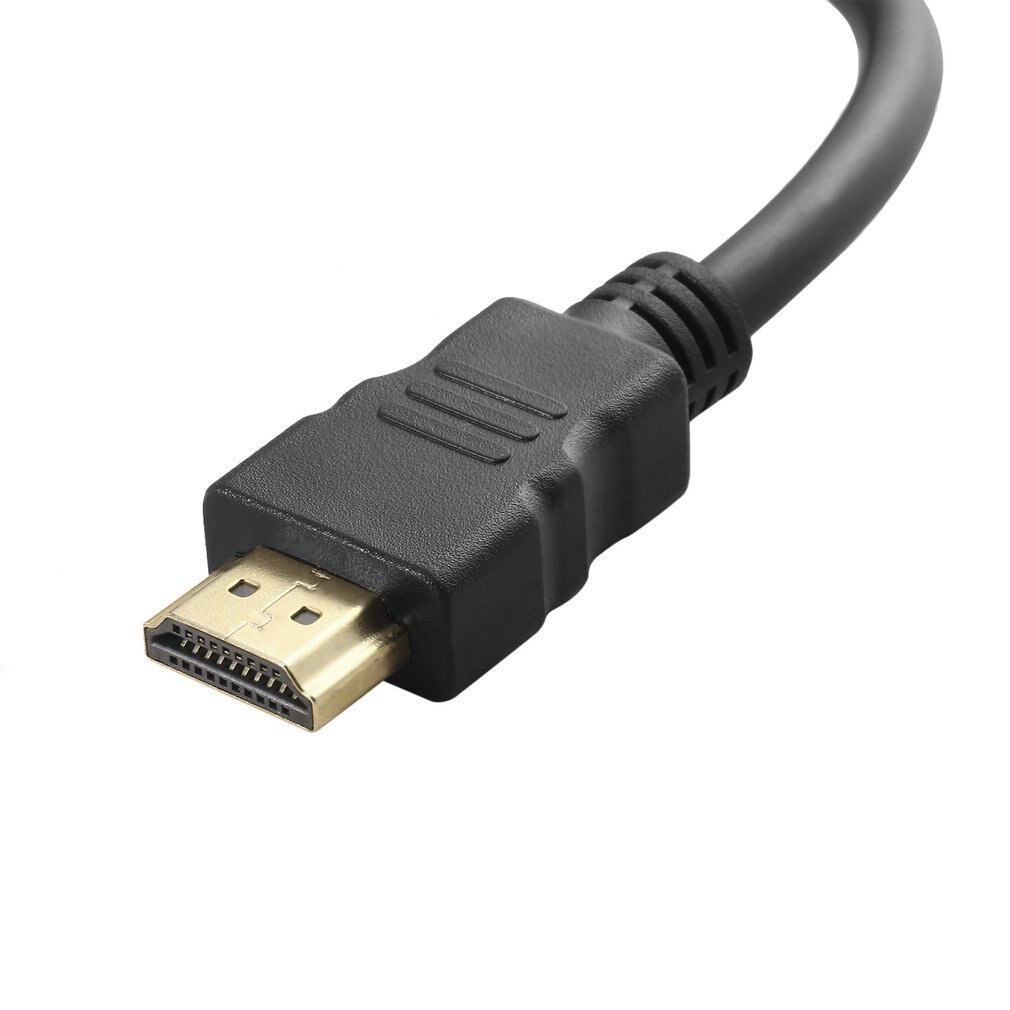 Z wejściem HDMI, męnarty robić VGA RGB HDMI dla kobiety-kompatybilny z VGA konwerter wideo 1080P na PC czarny mężczyzna-adapter żeńnarty