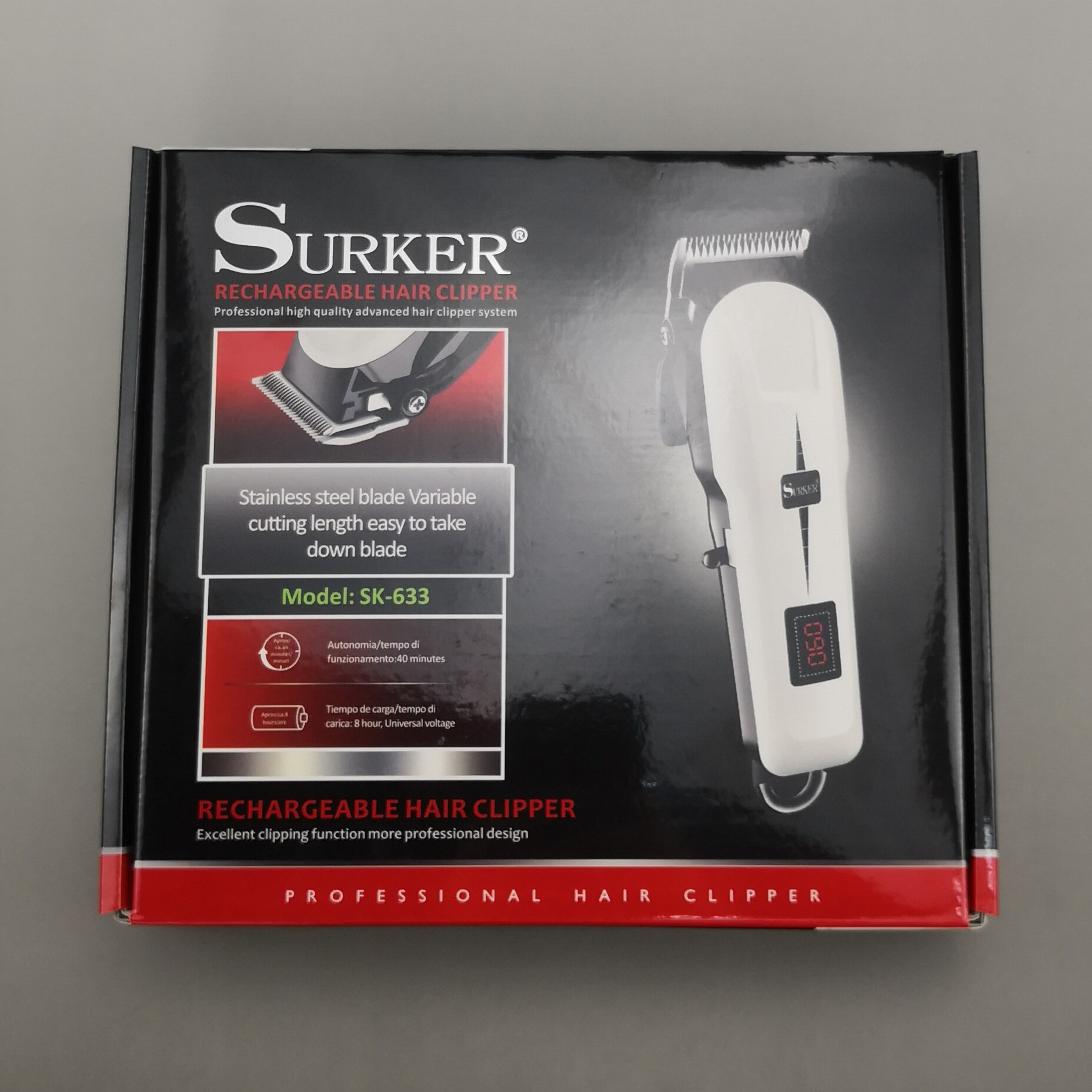 Professionele draadloze tondeuse tondeuse baard snijder haar snijmachine elektrische kapsel voor mannen, kapper, familie