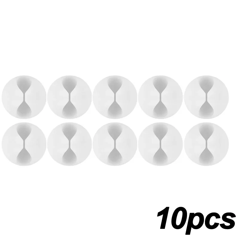 5/50Pcs Mini Cable Winder Organizer USB Charging Cable Clips Desk Tidy Organiser Wire Cord Holder Protectors In Home Office Car: Pink