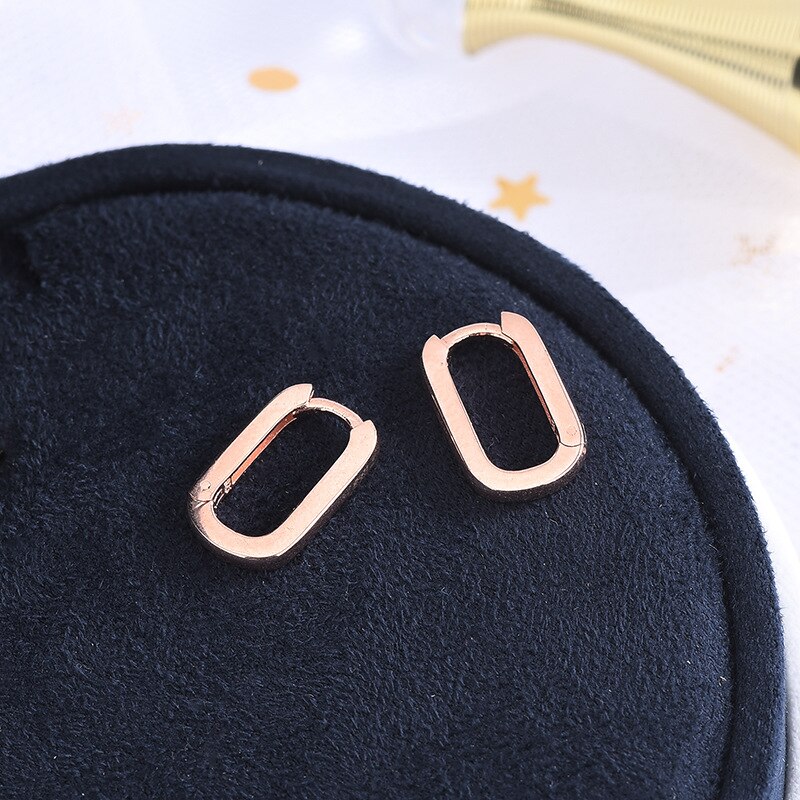 925 sterling argent boucle d'oreille brillant rond oreille anneau oreille os oreille boucle simple géométrique sauvage garçon fille argent oreille bijoux: 1 pair rose 11mm