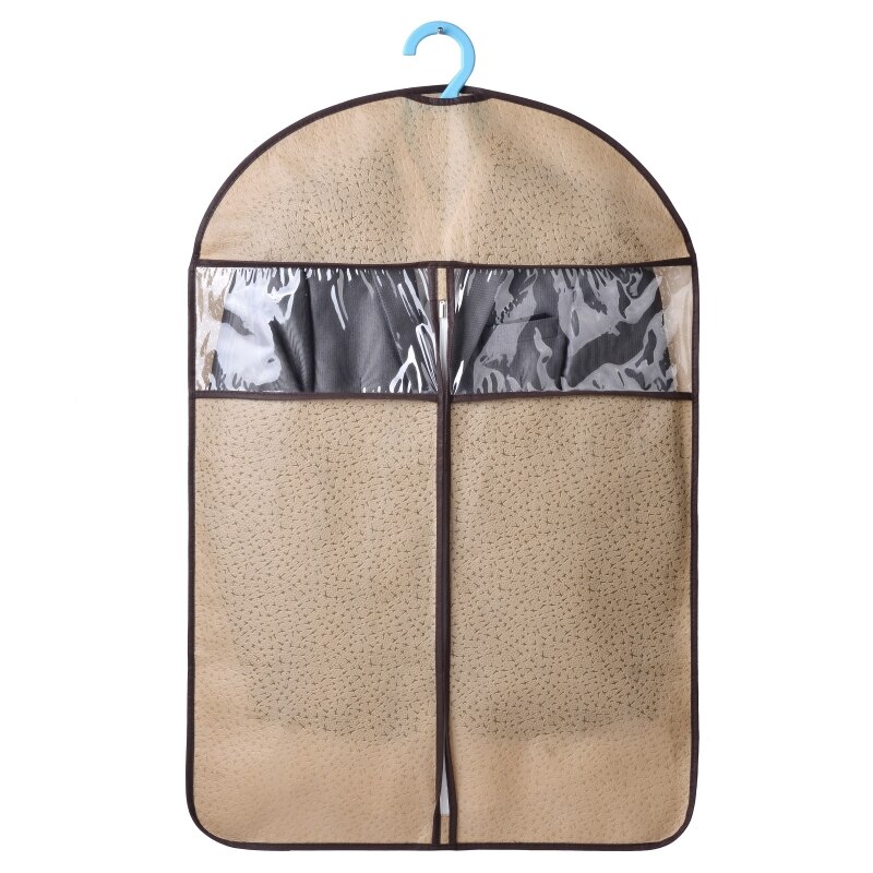 Sac de rangement pour vêtements en daim, manteau tridimensionnel domestique, housse anti-poussière pour vêtements en fourrure, Long doudoune, housse suspendue: BRIGE / 128x60cm