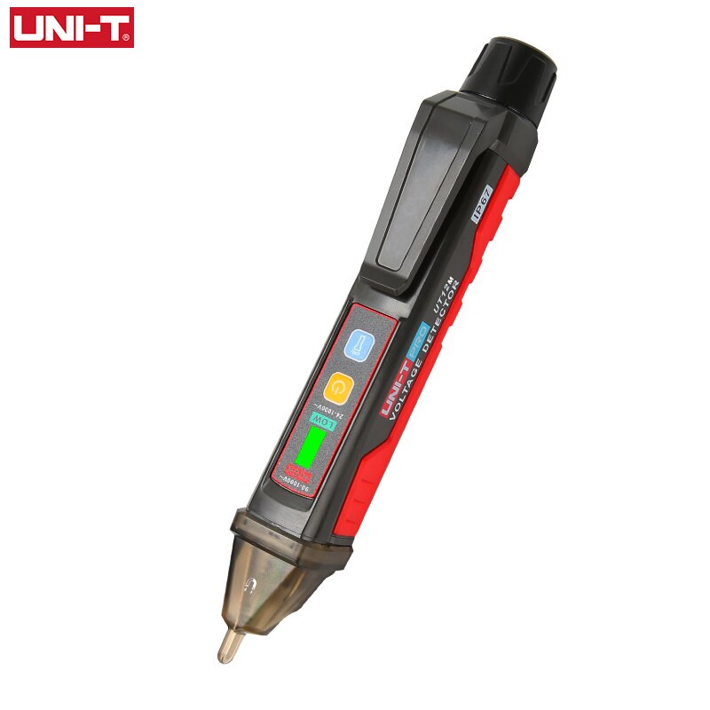 Lápiz eléctrico UNI-T UT12D, 24V-1000V, sin contacto, indicador de detección de voltaje CA, probador de voltímetro: UT12M