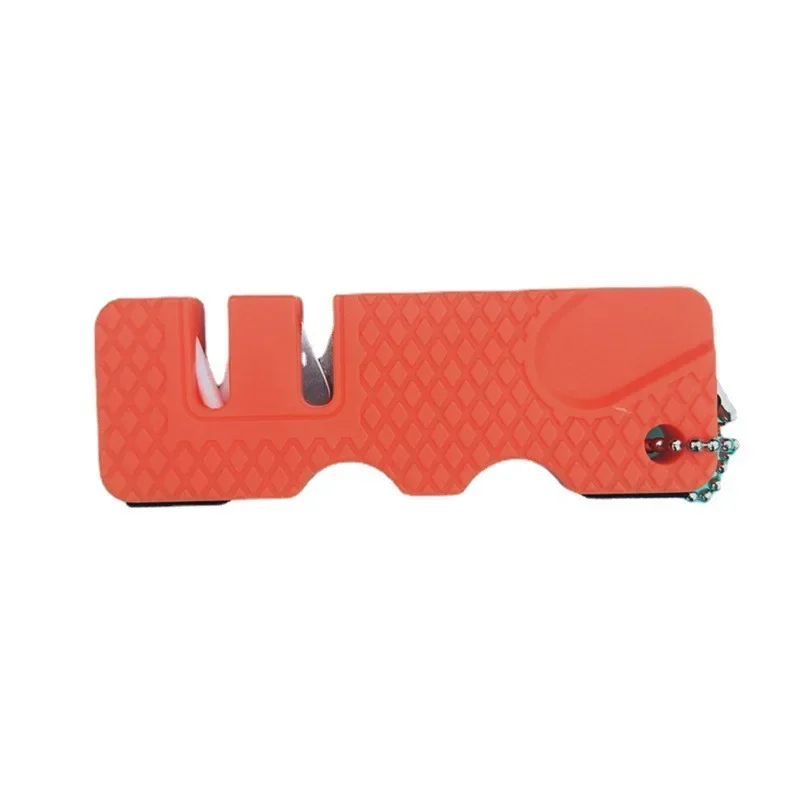 Multifunktion aler Messers chärfer einfaches Hartmetall messer Schleifstein tasche Keramik schärfer Scherens chärf messer Zubehör: Orange