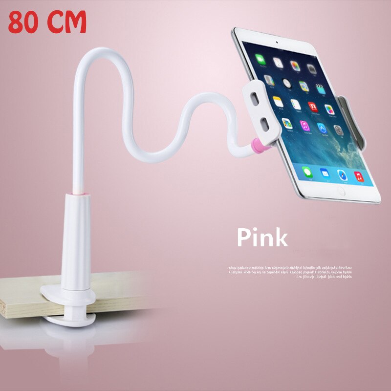 Tablet Del Supporto Del Basamento Per Ipad Air Mini Xiaomi Mipad Huawei Samsung Da 4.0 A 10.6 pollici Universale Long Arm Phone & tablet Del Supporto Del Basamento: White pink 80CM