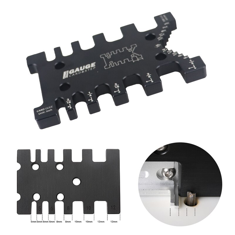 Woodworking Tenon Gauge Caliper Height Gauge Metric/Inch Tenon Cutter For Saw Router Table Machine DIY Carpentry Measuring Tools