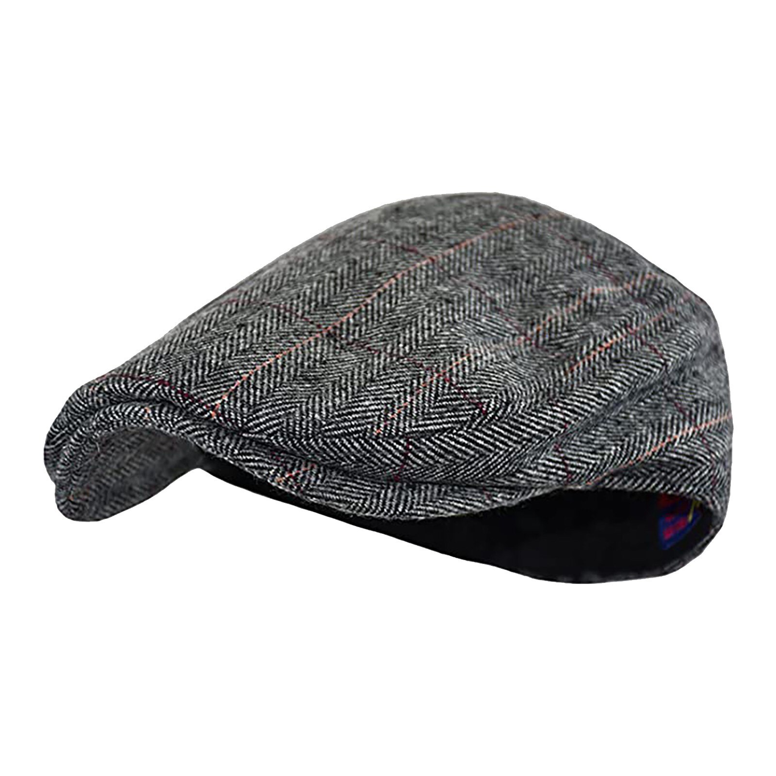 Autumn Winter Men Cap Hats Berets British Western Style Wool Advanced Flat Ivy Cap Classic Vintage Striped Beret Cap: D