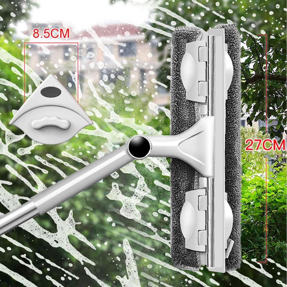 Kitchen Window Cleaning Tool Glass Cleaning Mop with Rotating Head Extension Pole Wiper for Window Ceramic Tile