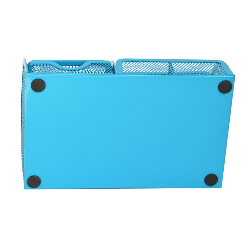 Metal Color Desk Organizer Combination Mesh Desktop Pencil Pen Badge Holder Storage Box Stationery Ruler Office School Supplies