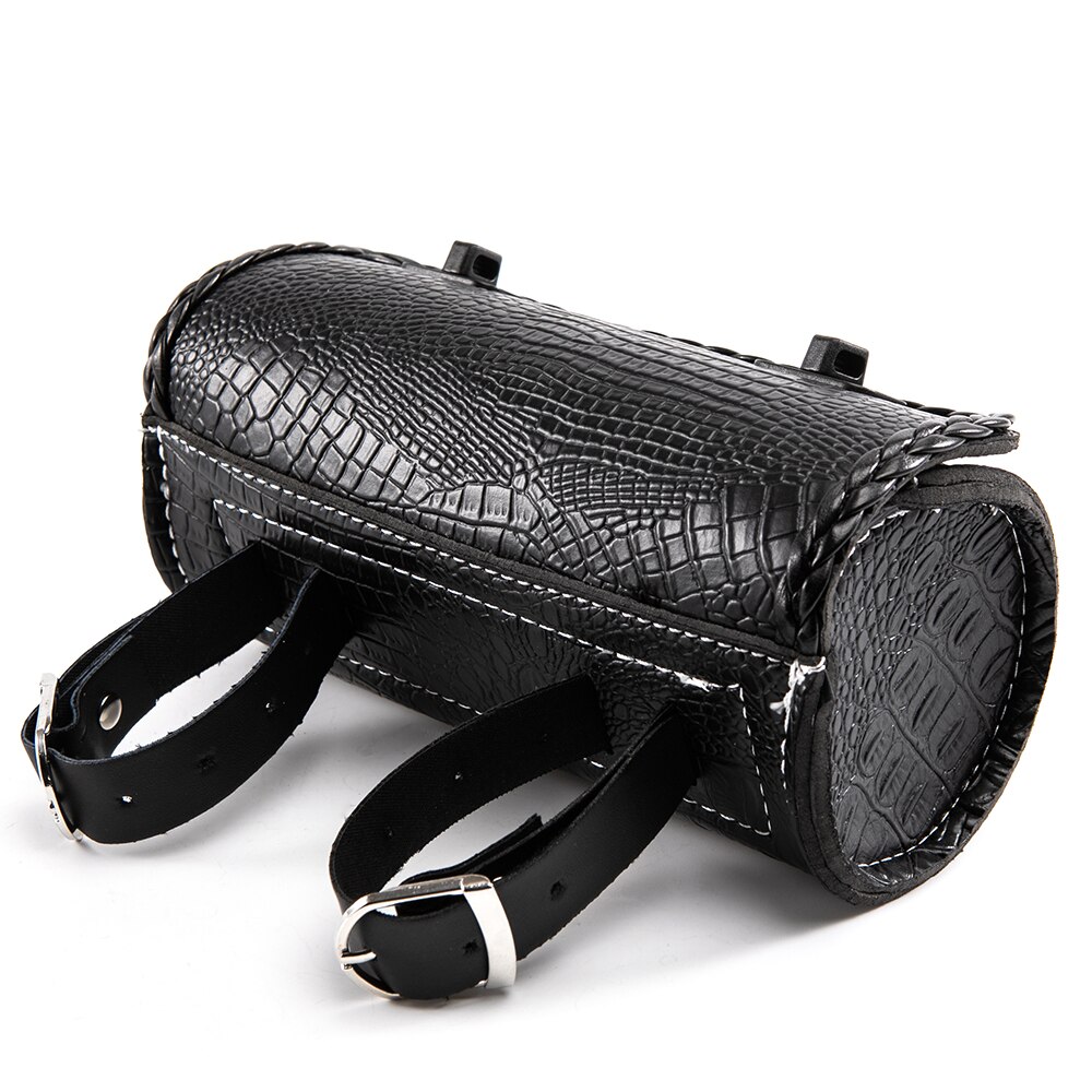 Sacoches universelles en cuir PU pour moto, sacoches de selle pour guidon, sac de rangement pour barre Sissy, pour Honda, Kawasaki, Suzuki et Yamaha