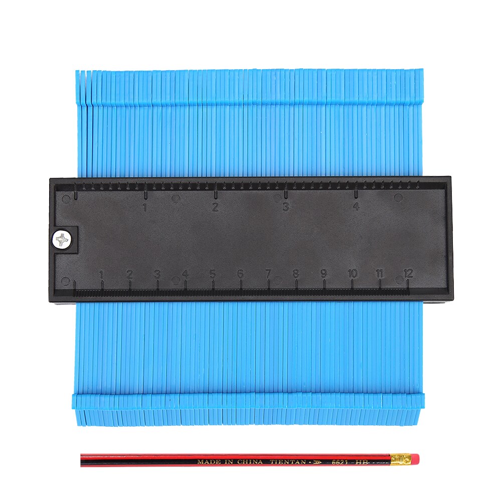 Tiling Skirting Laminate Profile Template 10/5 inch Widened Profile Contour Gauge Woodworking Gadget Depth Measurement: Blue C