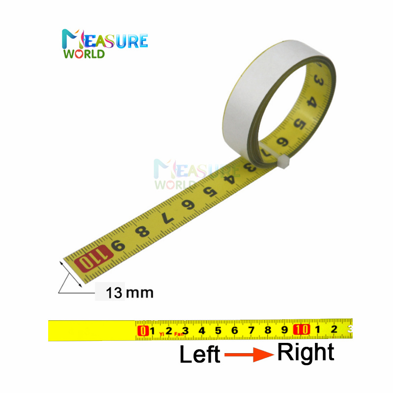 1M-5M Miter Track Tape Measure Self Adhesive Metric Steel Ruler Miter Saw Scale For T-track Router Table Saw Measuring Tool: Left to Right / 2M