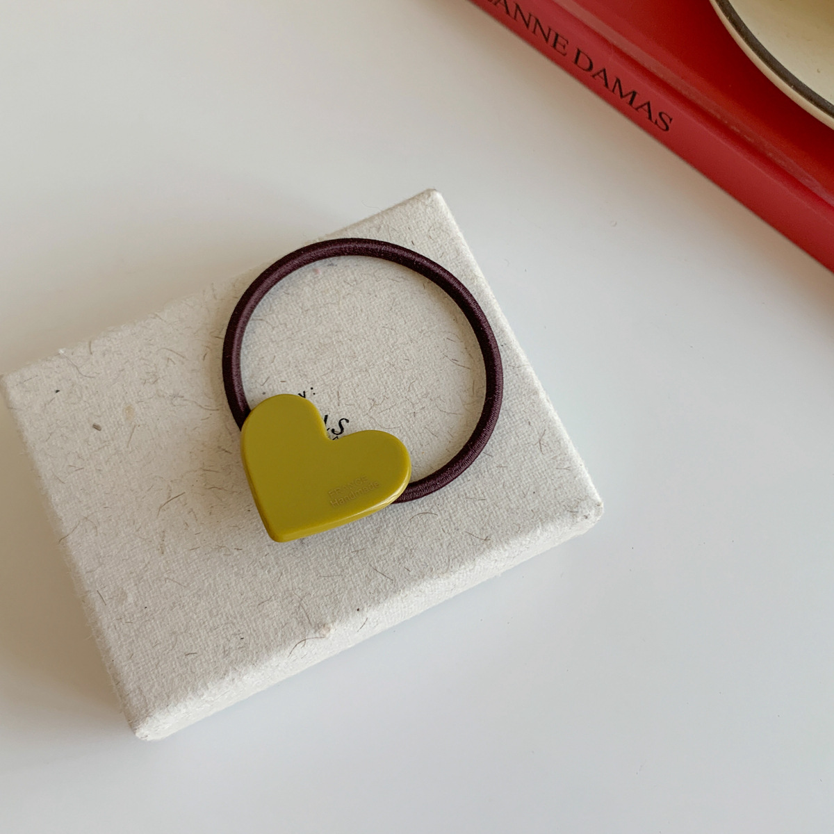 Cuerda para el cabello de acetato a la , lazos para el cabello en forma de corazón, coleteros para niña, tocado para moño, accesorios para el cabello Hokder con cola de caballo